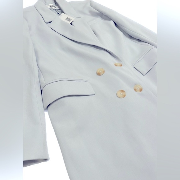 NEW BB DAKOTA BY STEVE MADDEN - OVERSIZED BLAZER in pale blue - Picture 3 of 10